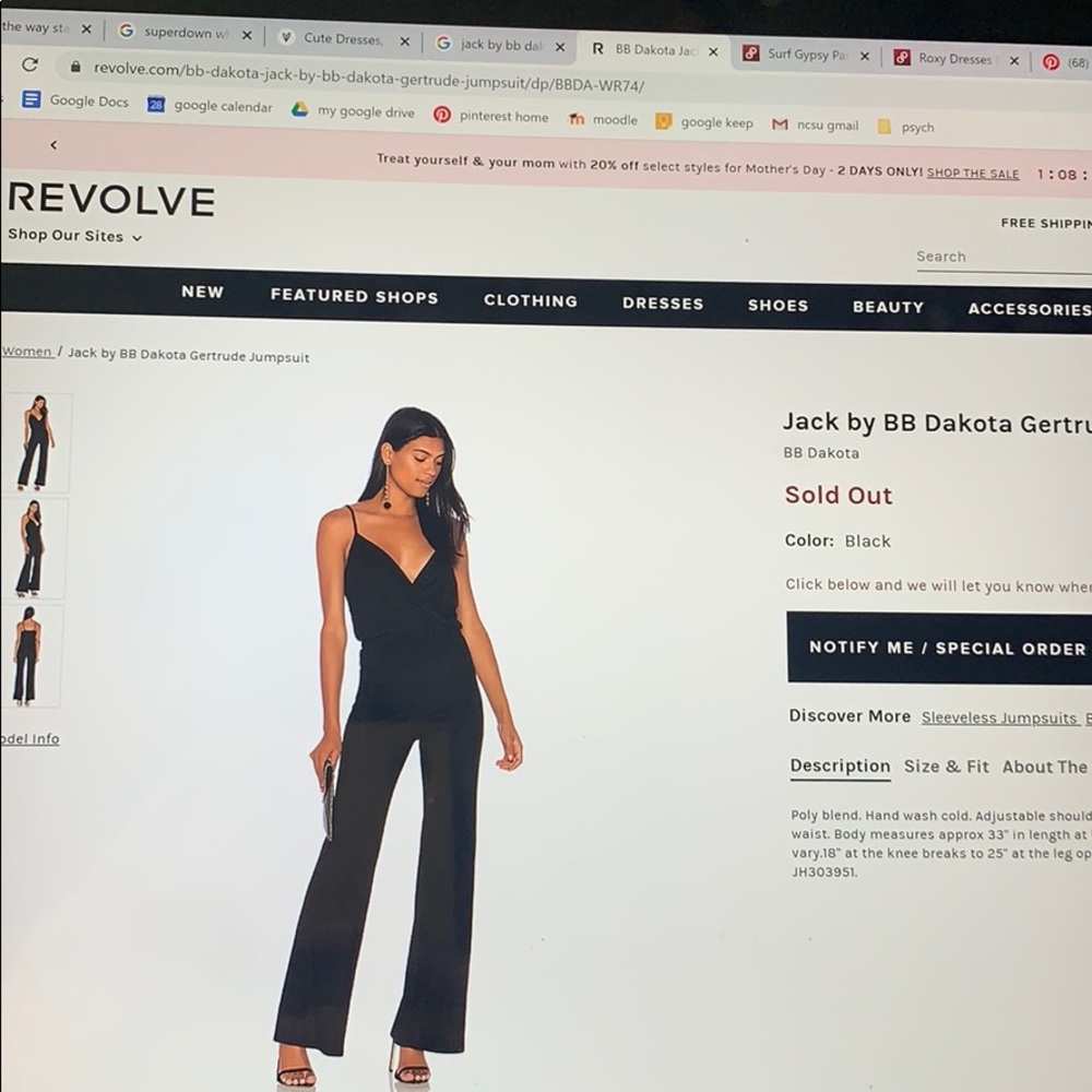 jack by bb dakota black jumpsuit